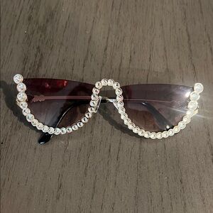 Crystal Embellished Sunglasses